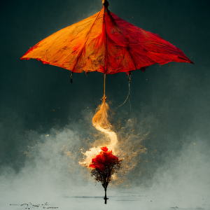 Serdar_Sezer_a_burning_umbrella_flying_in_the_wind